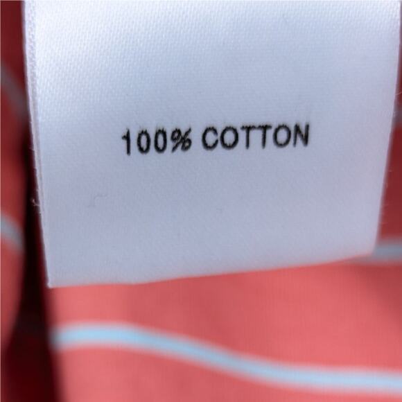 Masters Peter Millar L Coral White Stripe Polo Shirt Augusta National Golf - Picture 4 of 5